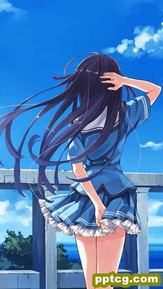 动漫美女背影唯美图片