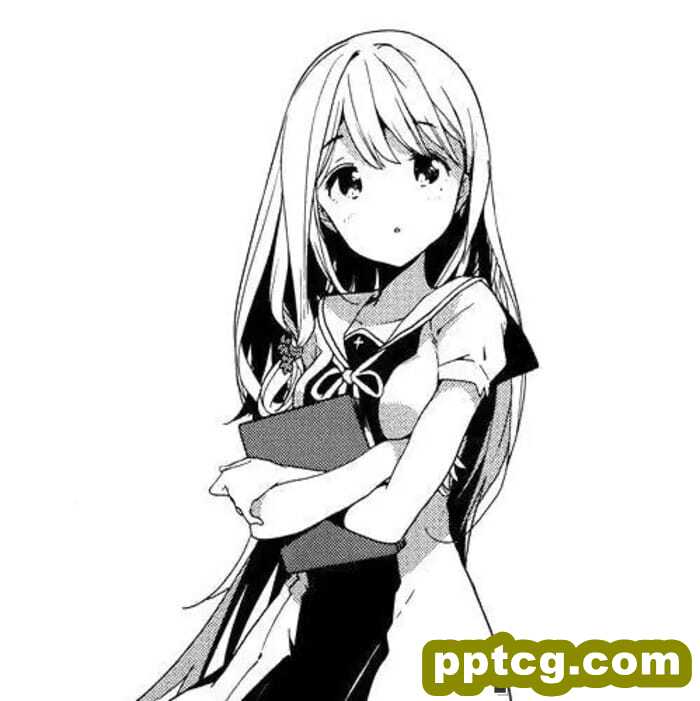 动漫气质美女素描黑白图片