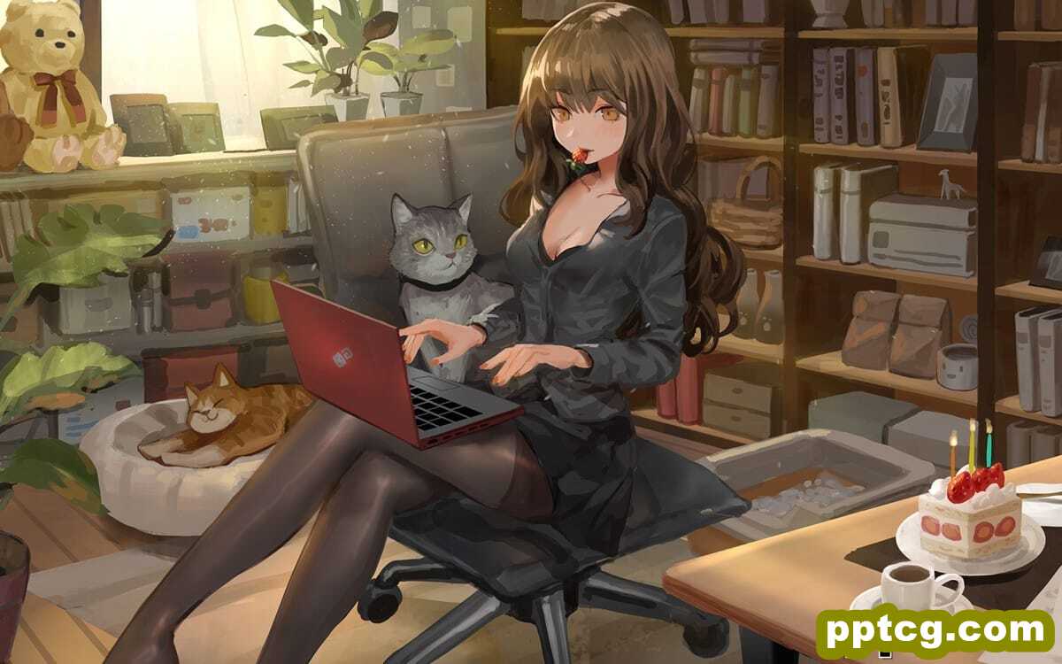 唯美动漫美女桌面壁纸
