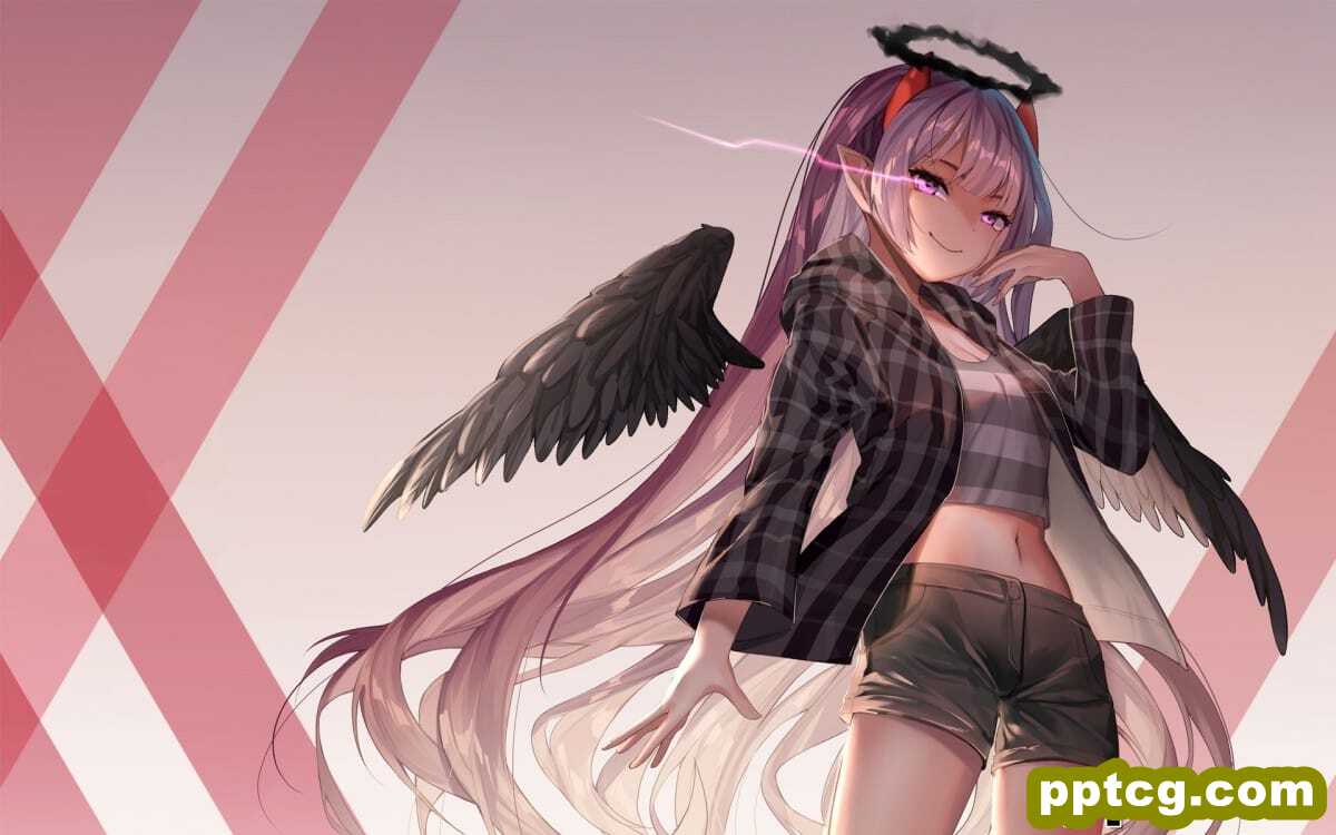 长着翅膀的动漫女孩图片