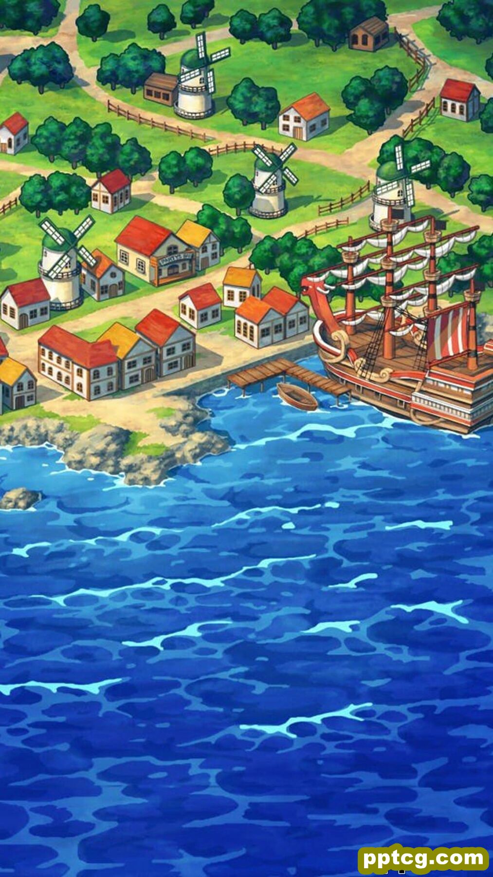 海贼王动漫风景插画手机壁纸