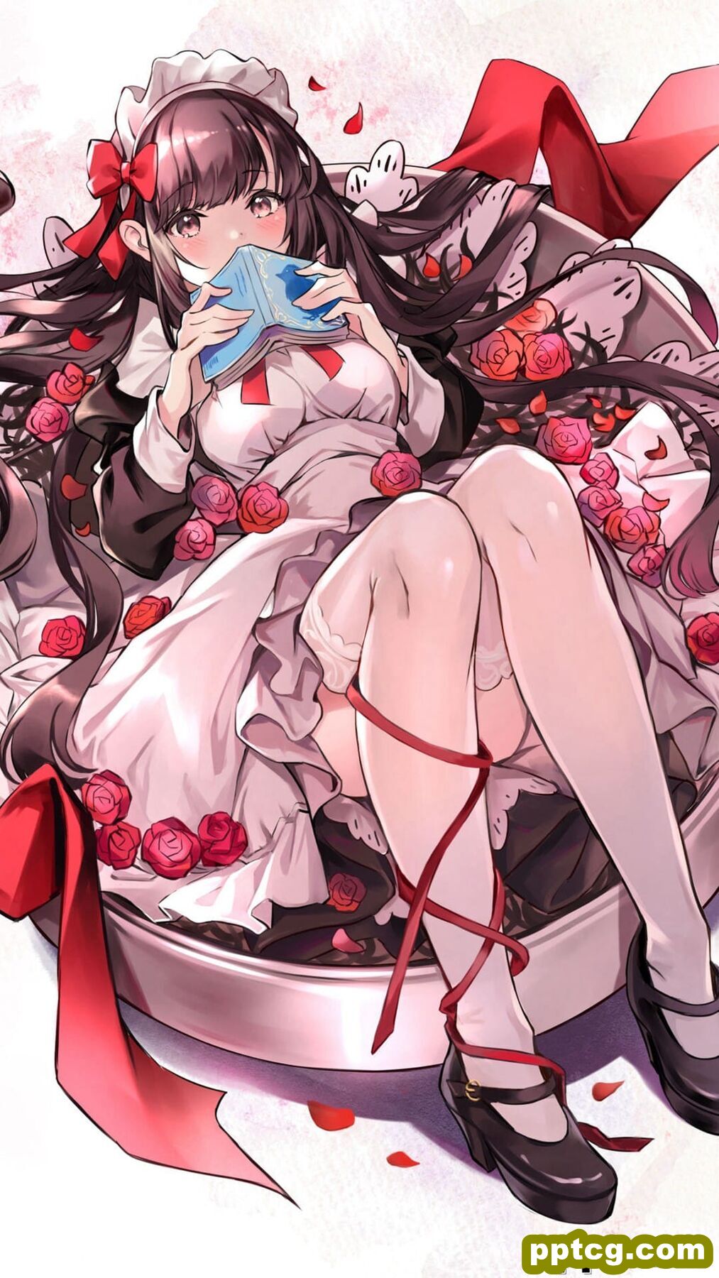 性感二次元美女插画手机壁纸
