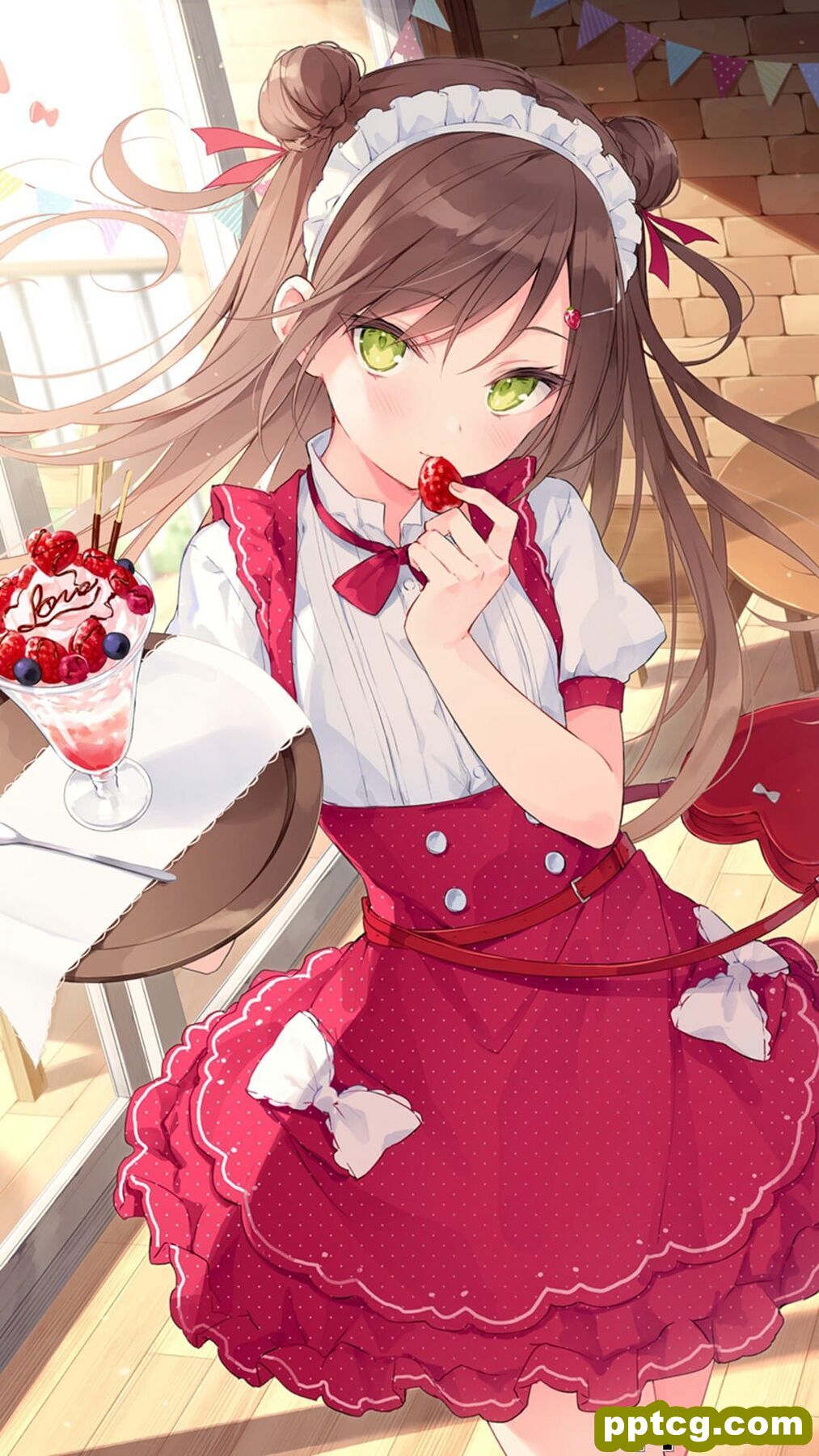 性感二次元美女插画手机壁纸