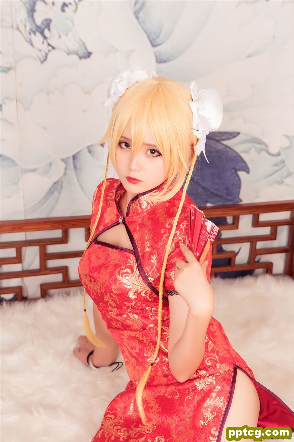 [风之领域] NO.164 红旗袍黑丝COS 写真集