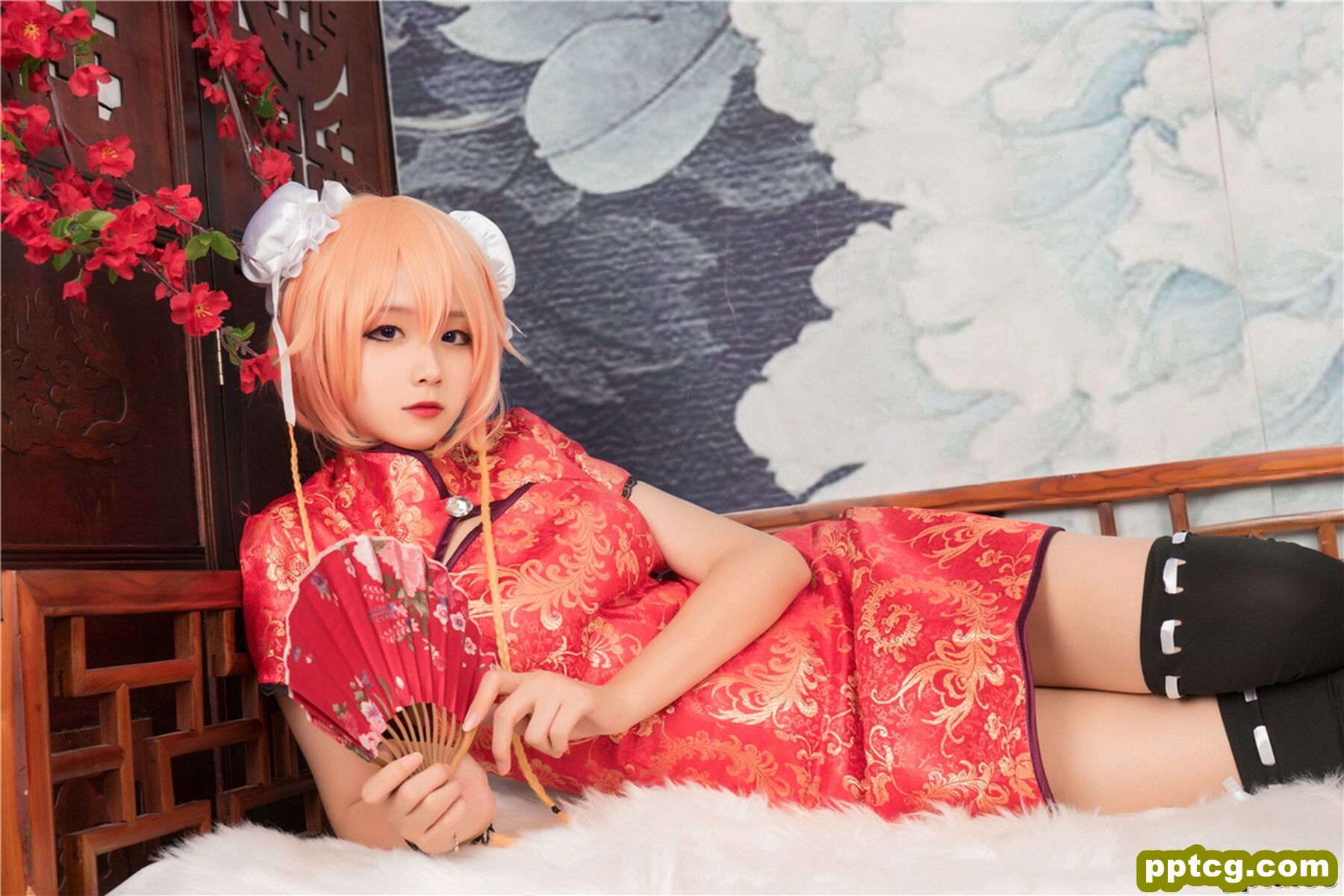 [风之领域] NO.164 红旗袍黑丝COS 写真集