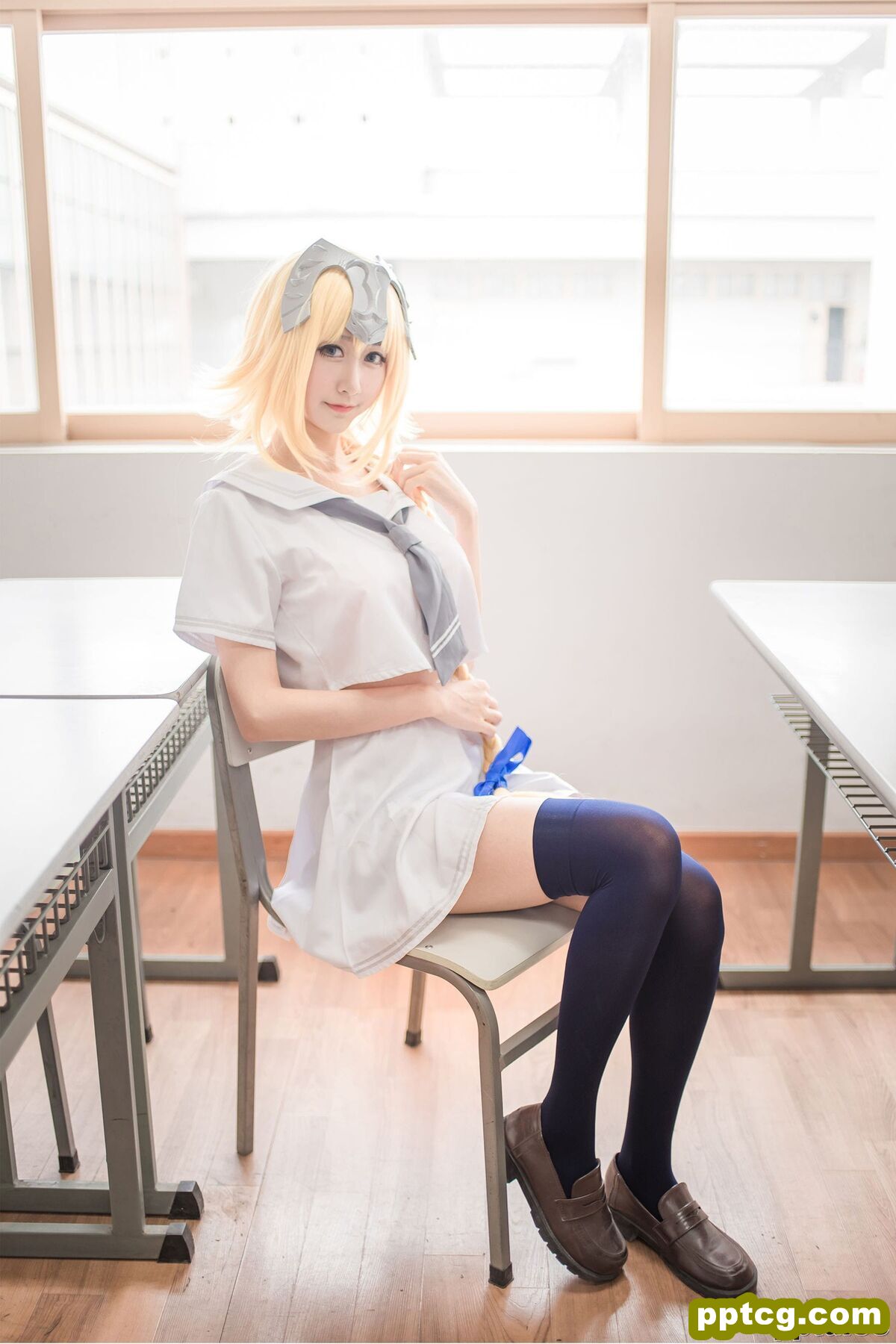 木绵绵《贞德（白）》  [COSER美女] 写真集-皮皮兔动漫