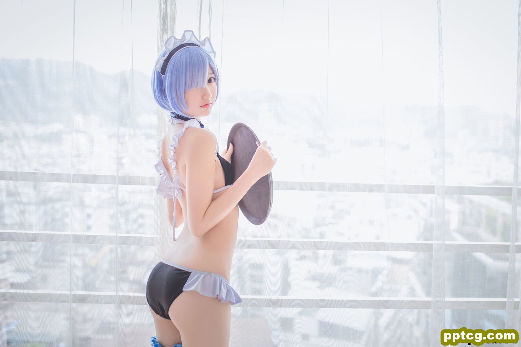 木绵绵OwO《蕾姆泳装+兔女郎》 [萝莉COS] 写真集