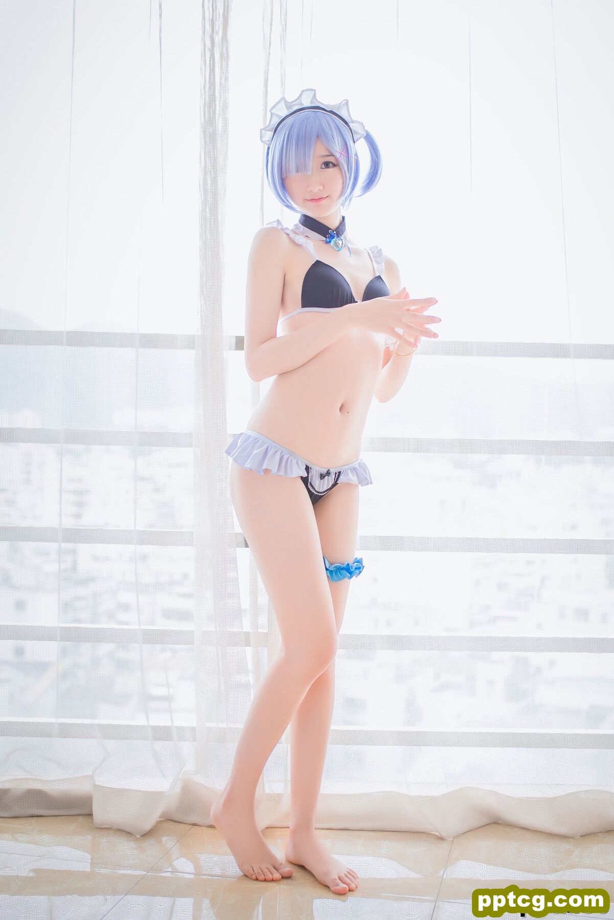 木绵绵OwO《蕾姆泳装+兔女郎》 [萝莉COS] 写真集