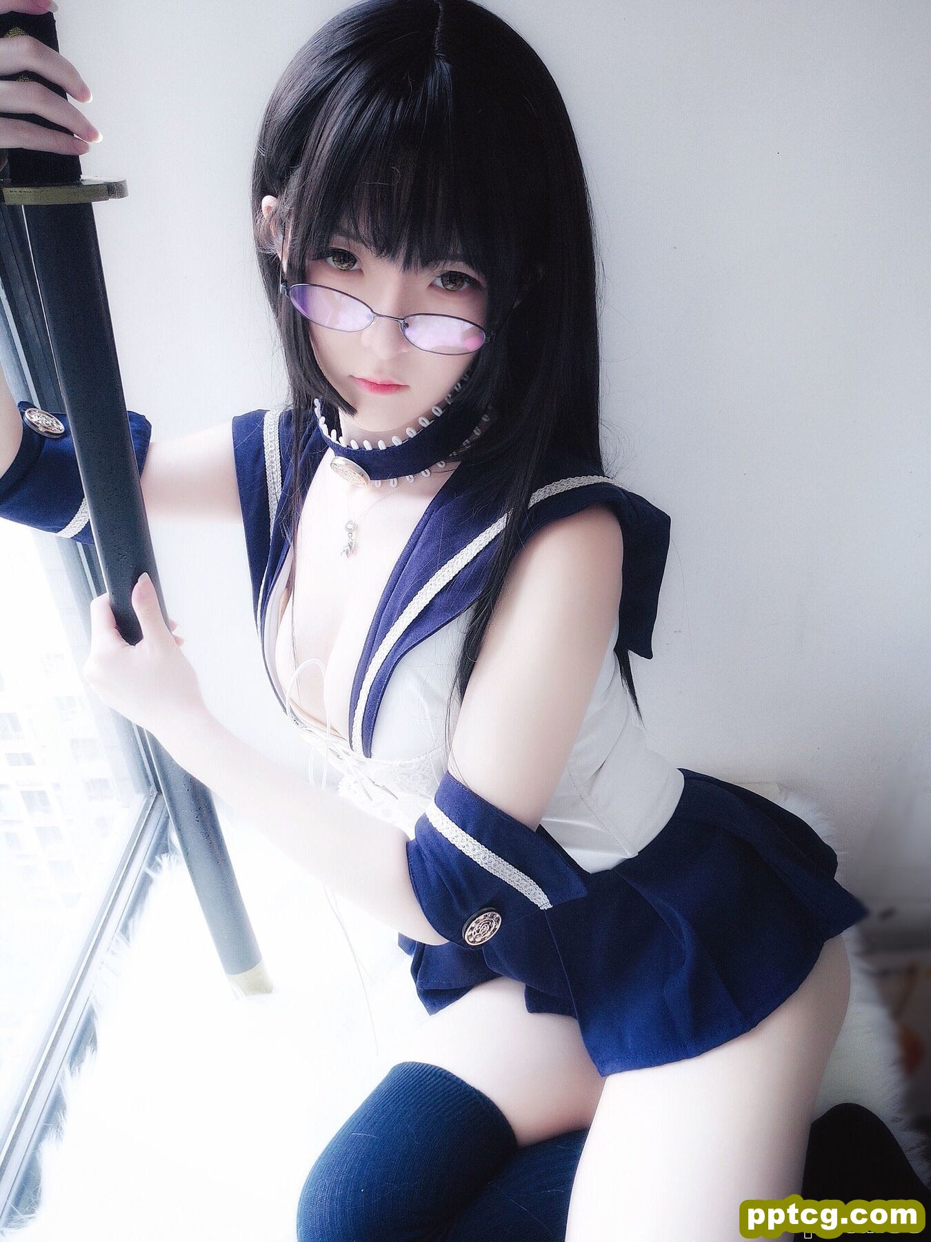 一小央泽《武士刀与水手服》 [萝莉COS] 写真集-皮皮兔动漫