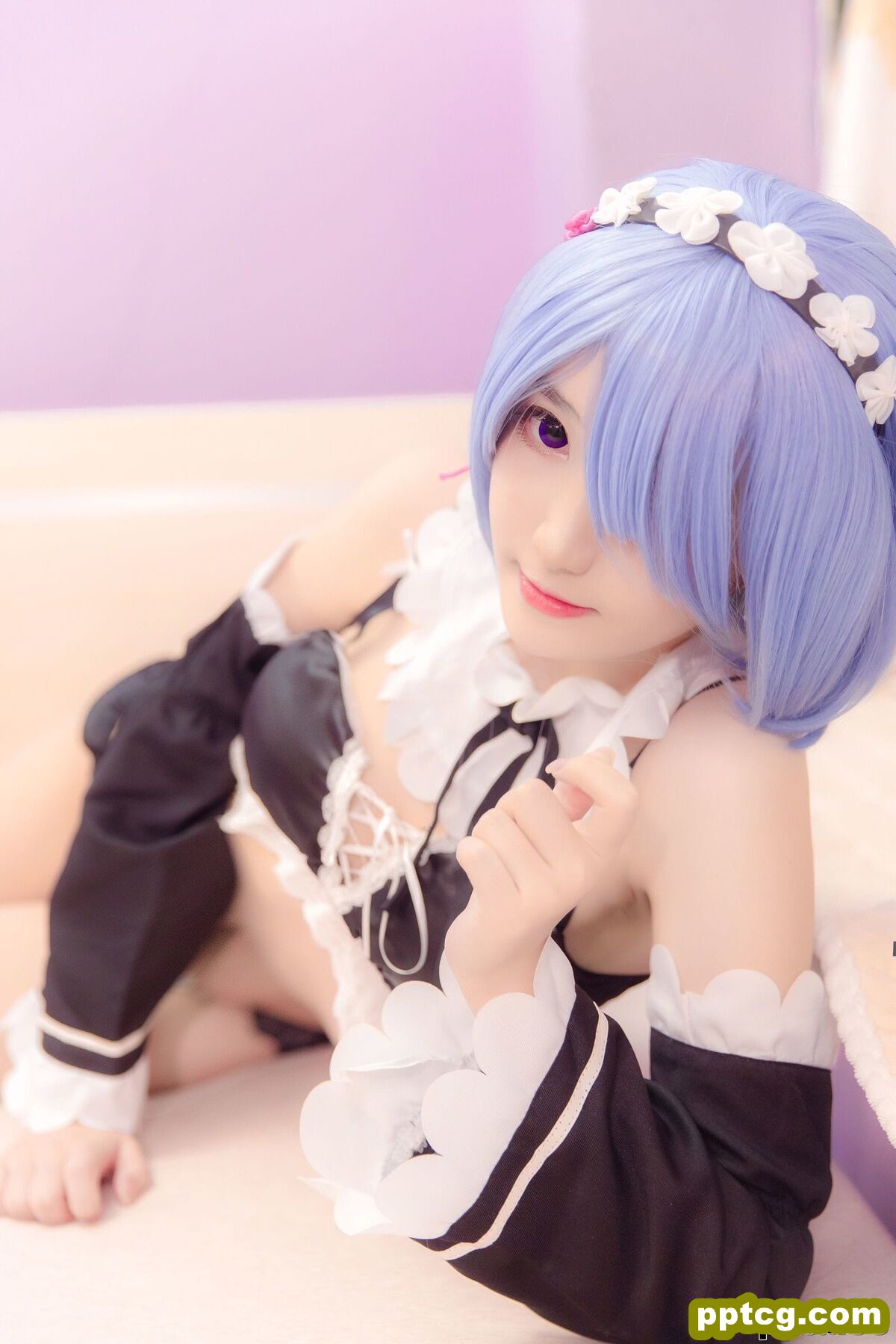 南桃Momoko《蕾姆内衣》 [萝莉COS] 写真集-皮皮兔动漫
