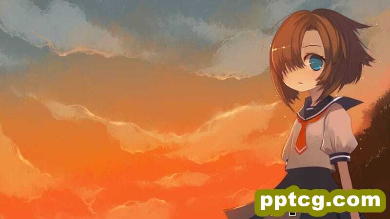 黑化的柴刀妹夕阳下见刀光唯美动漫制服美女壁纸-皮皮兔动漫