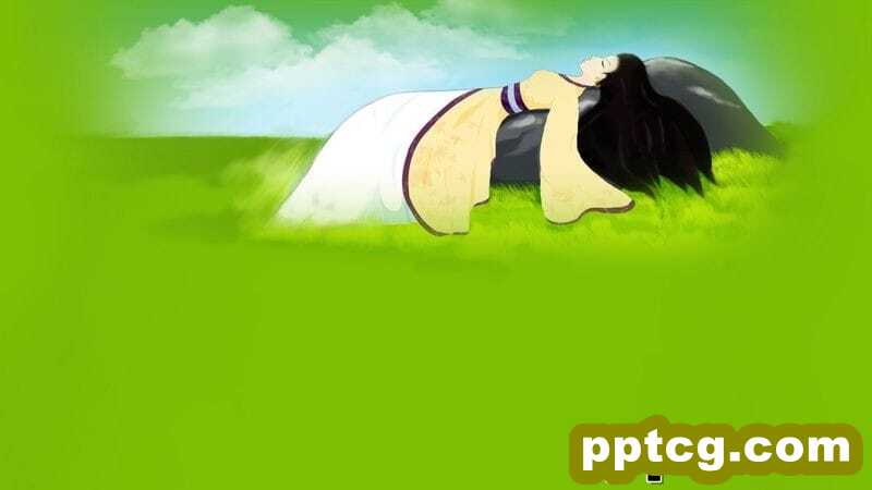 手绘风格古装美女唯美小清新动漫桌面背景-皮皮兔动漫