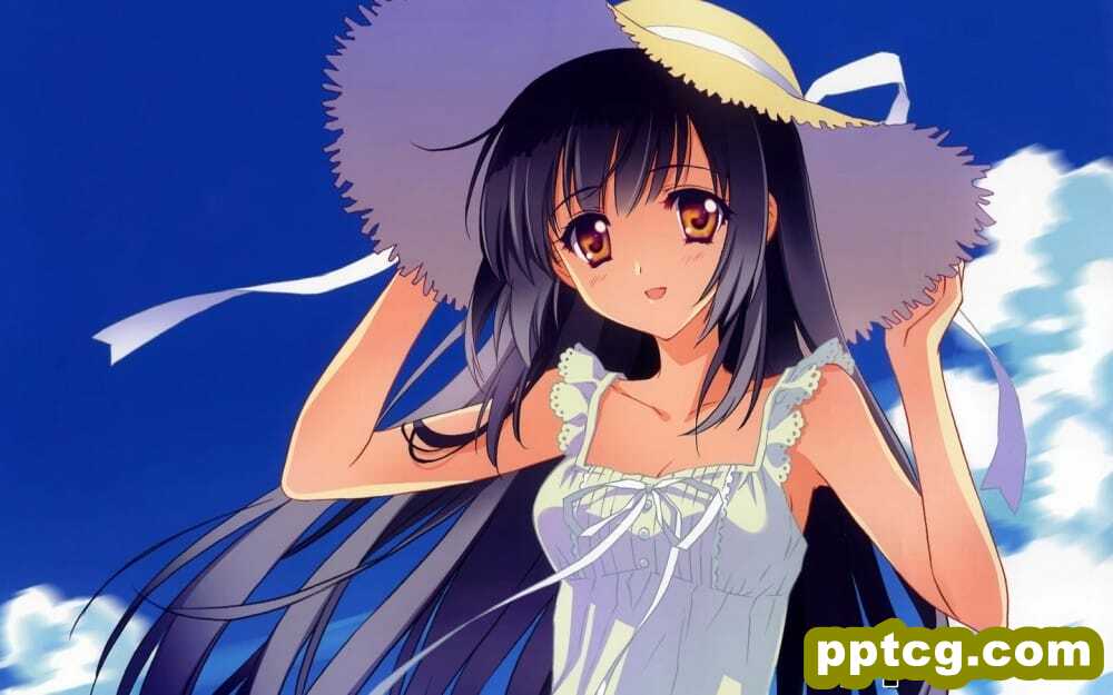 动漫天降美少女阳光唯美二次元萌图片桌面壁纸-皮皮兔动漫