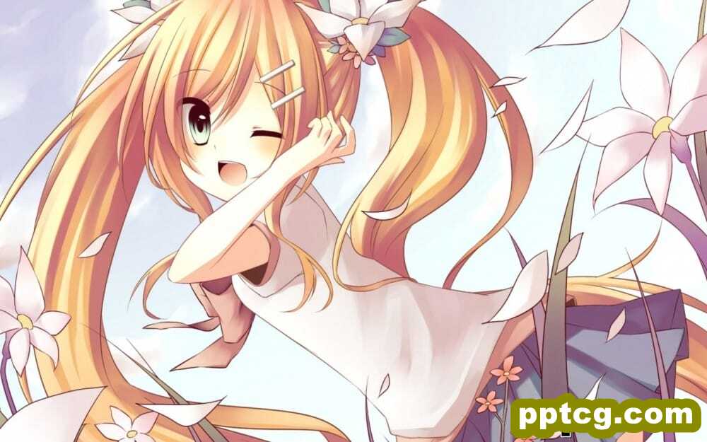 动漫天降美少女阳光唯美二次元萌图片桌面壁纸