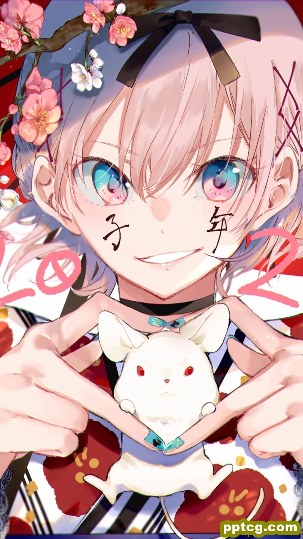 2020鼠年动漫美女插画手机壁纸-皮皮兔动漫