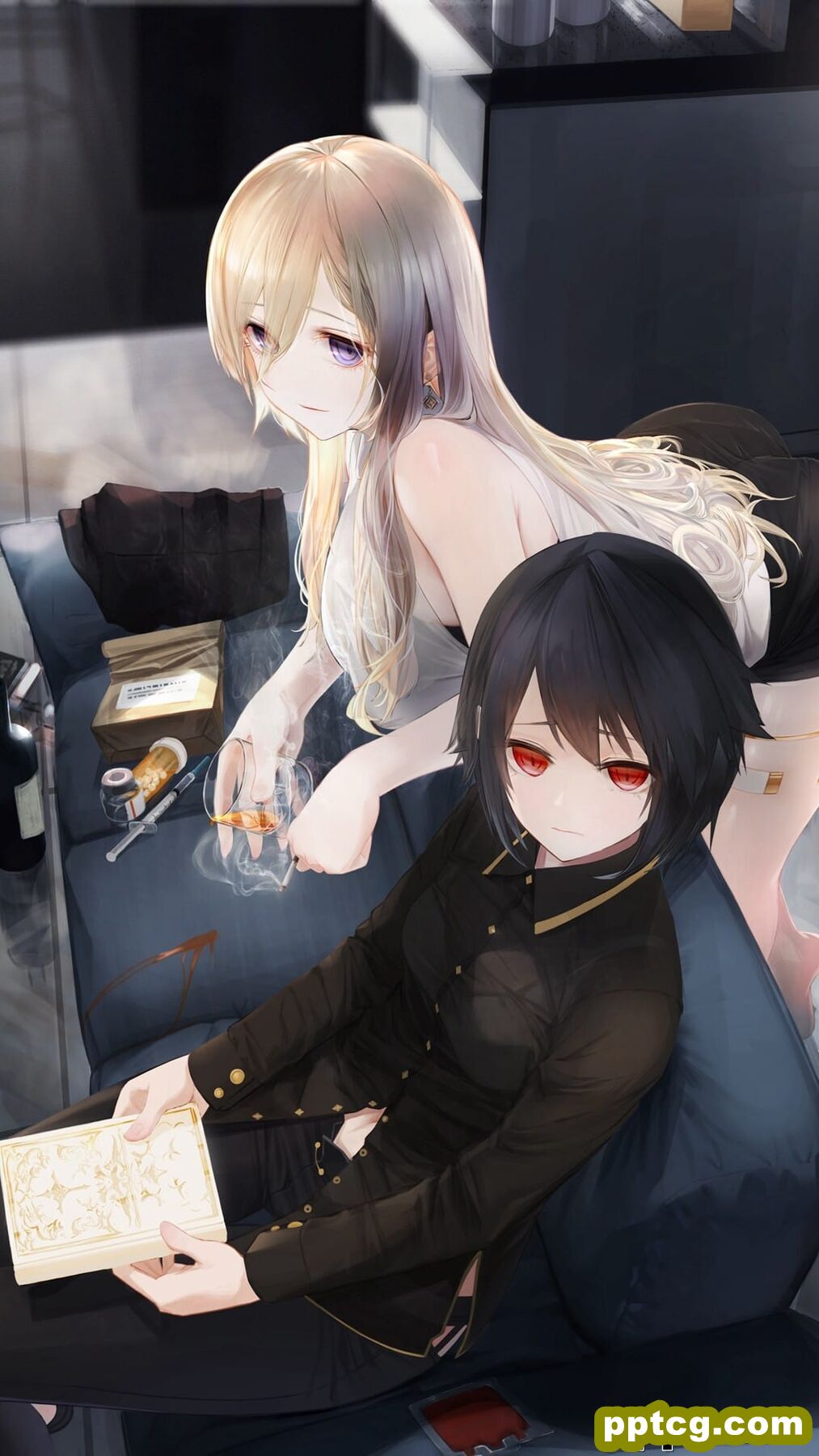 2020鼠年动漫美女插画手机壁纸
