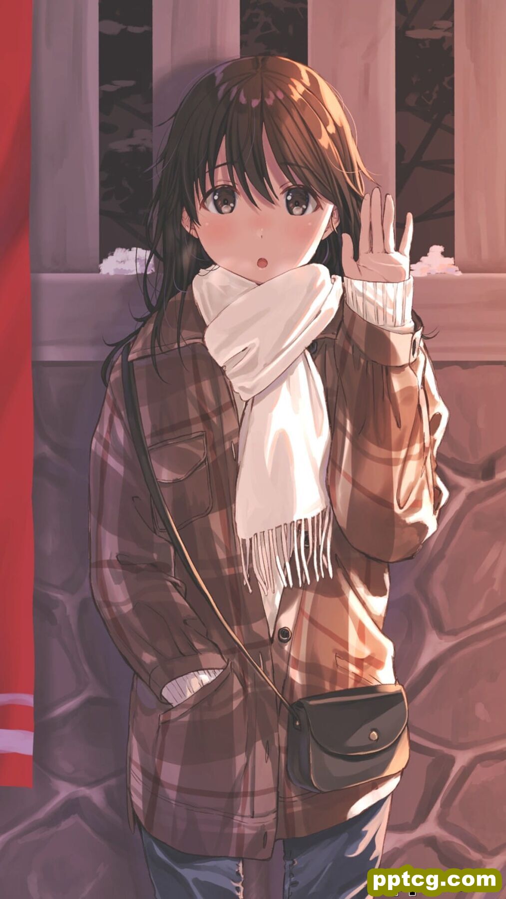 2020鼠年动漫美女插画手机壁纸