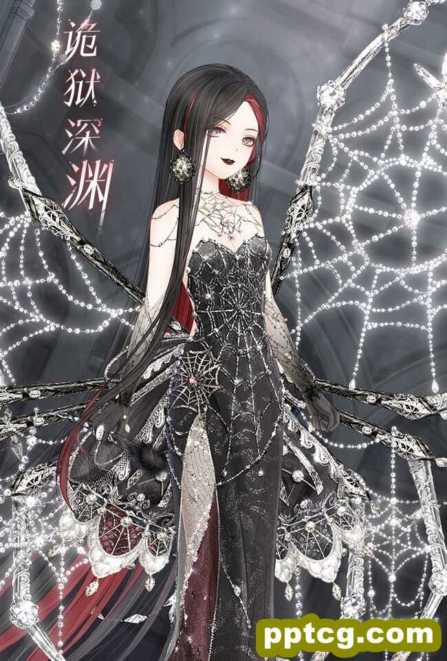 《奇迹暖暖》诡狱深渊套装暗黑系二次元美少女壁纸图片-皮皮兔动漫