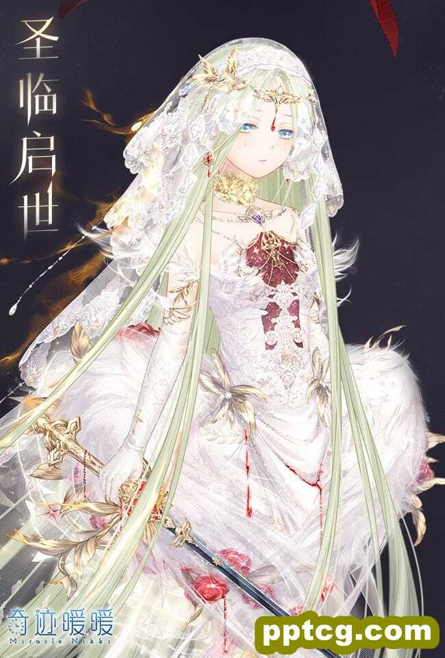 《奇迹暖暖》圣临启世套装二次元少女唯美手机壁纸-皮皮兔动漫