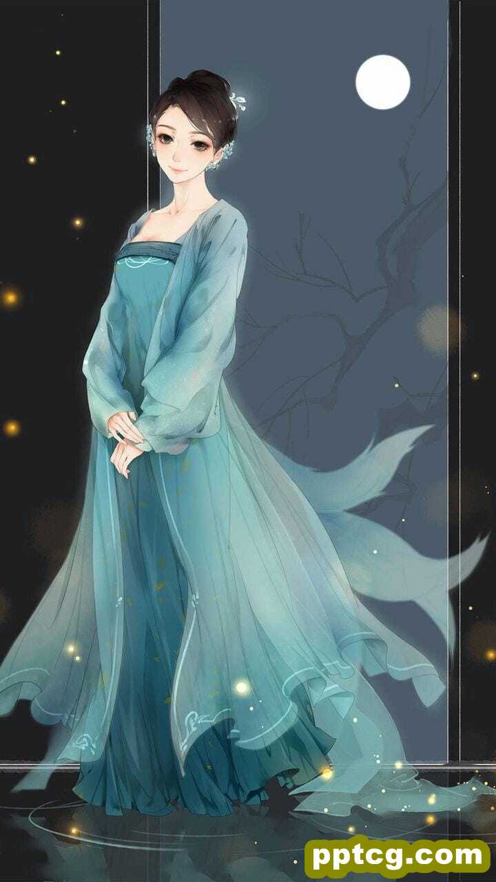 楚楚动人的国风古典二次元动漫美女手机桌面壁纸