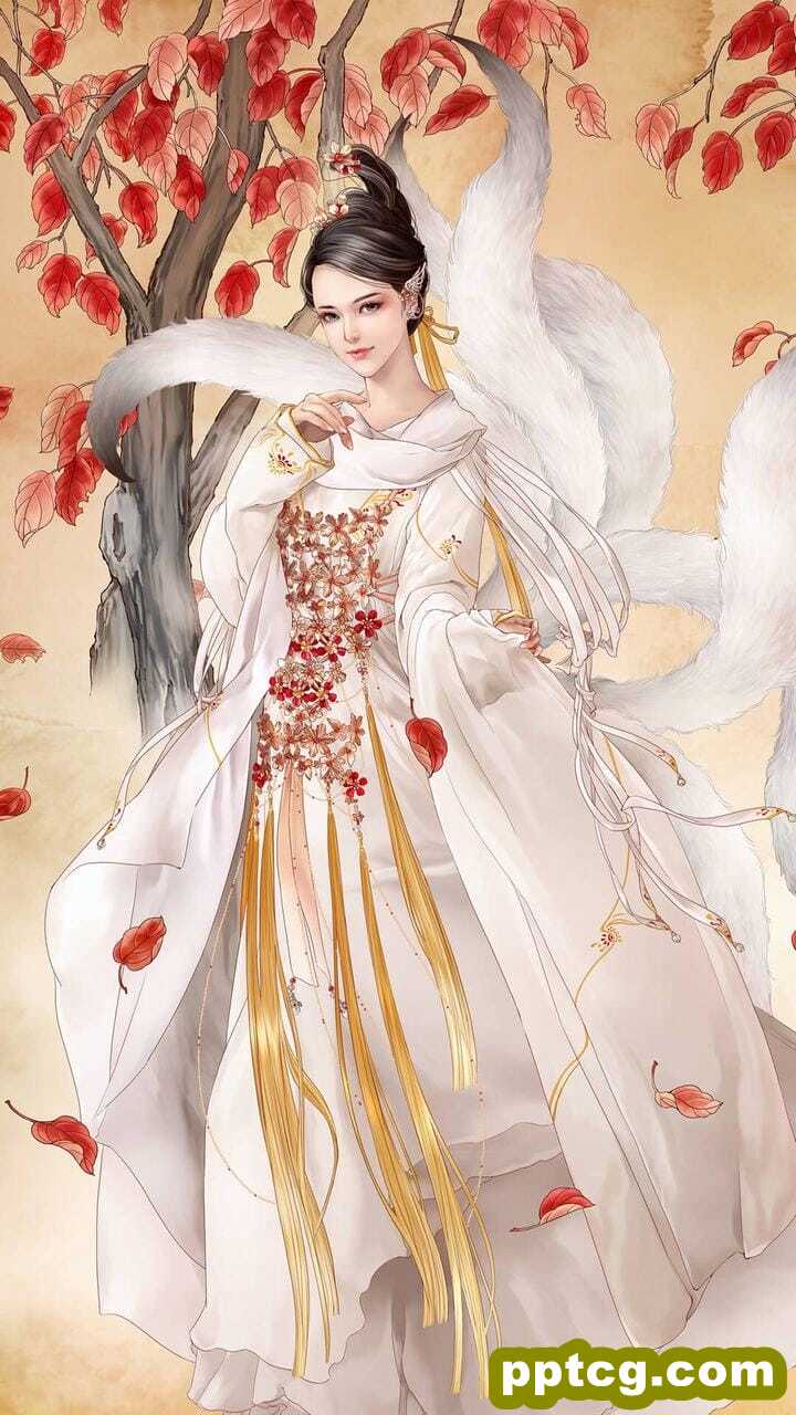 楚楚动人的国风古典二次元动漫美女手机桌面壁纸