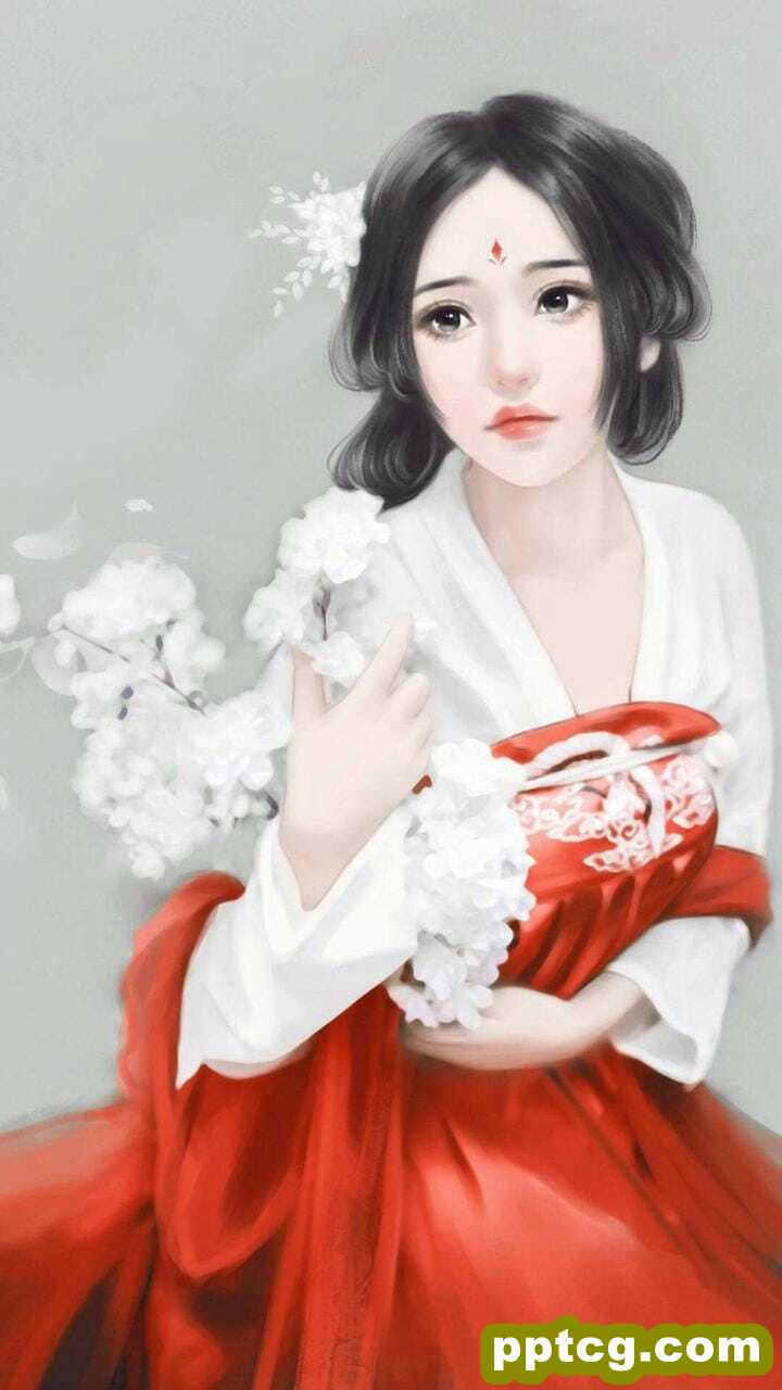 楚楚动人的国风古典二次元动漫美女手机桌面壁纸