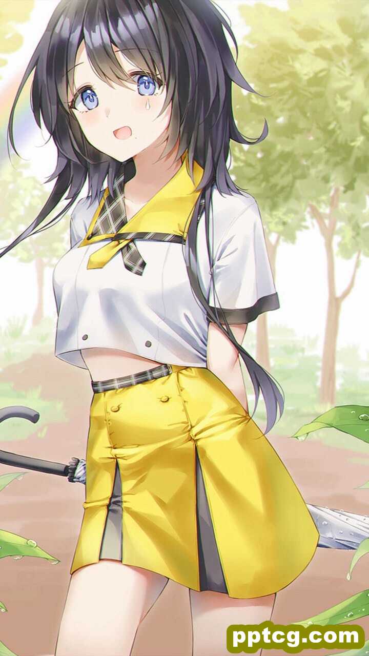 甜美可人的二次元巨乳动漫美女手机桌面壁纸