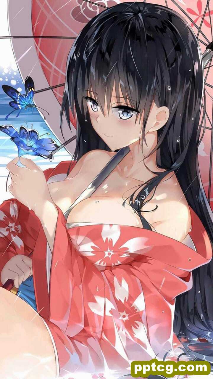 甜美可人的二次元巨乳动漫美女手机桌面壁纸