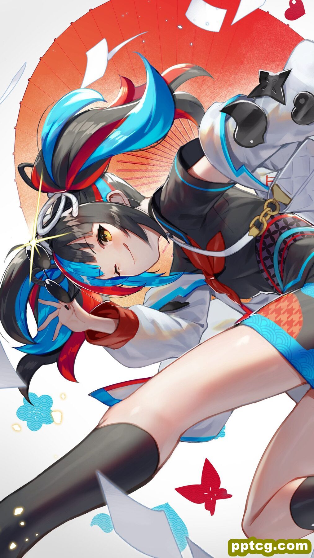 二次元穿和服的动漫大眼女生手机壁纸-皮皮兔动漫