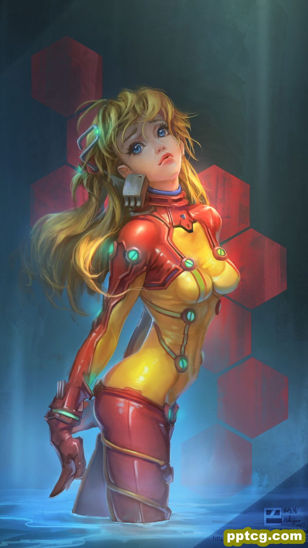 3D机械未来少女动漫手机插画壁纸-皮皮兔动漫