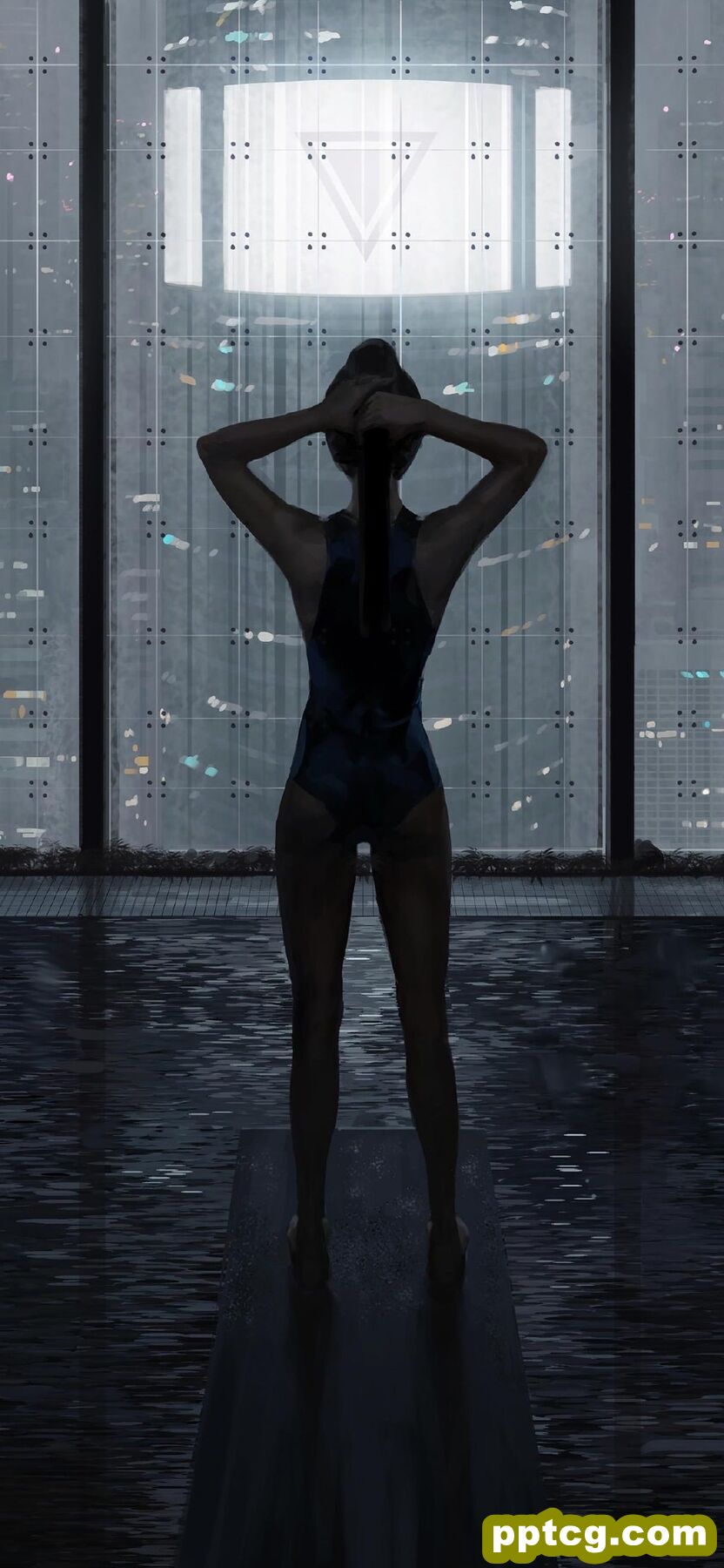 二次元少女手绘插画高清手机壁纸-皮皮兔动漫