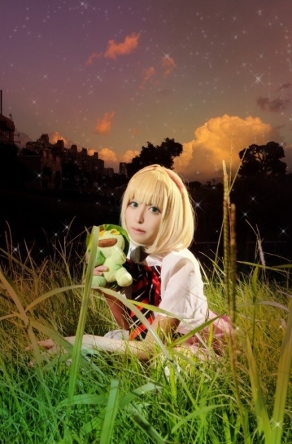 动画「青之驱魔师」中,女主角杜山诗惠美的cosplay照片!