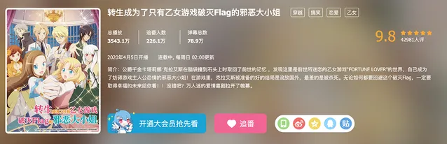 四月番剧「转生恶役」第八话先行画面公开-皮皮兔动漫