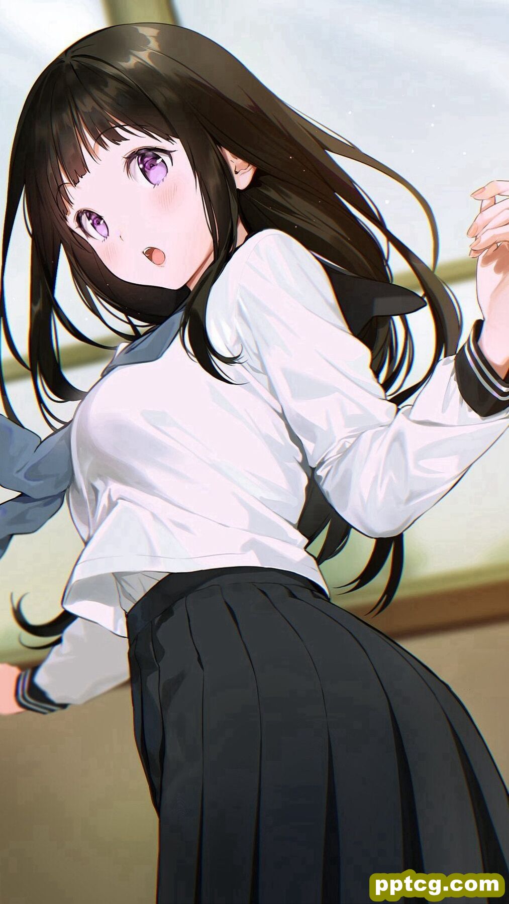 萌系治愈二次元美女手机壁纸
