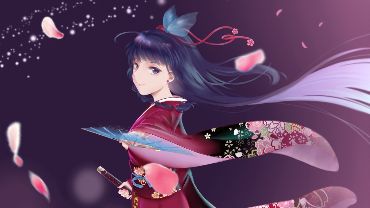 唯美动人二次元美女壁纸-皮皮兔动漫