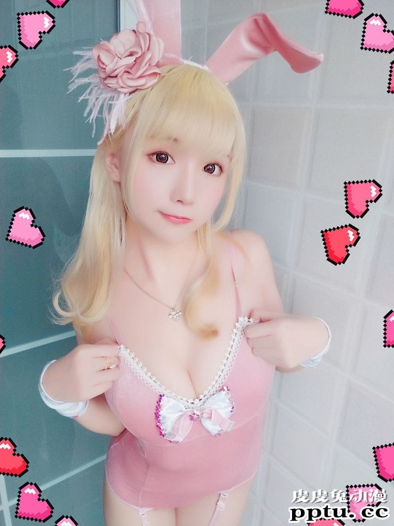 小姐姐星之迟迟COSPLAY粉红泡泡包兔女郎[56P]