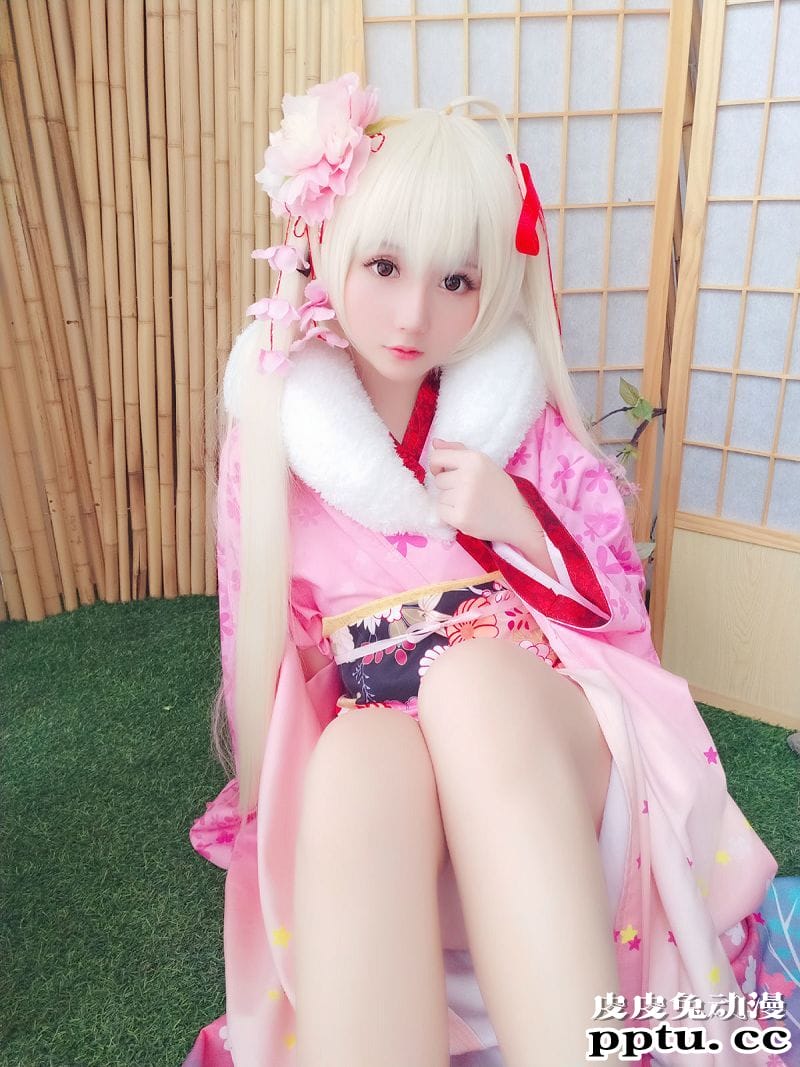 小姐姐星之迟迟COSPLAY粉红泡泡包兔女郎[56P]