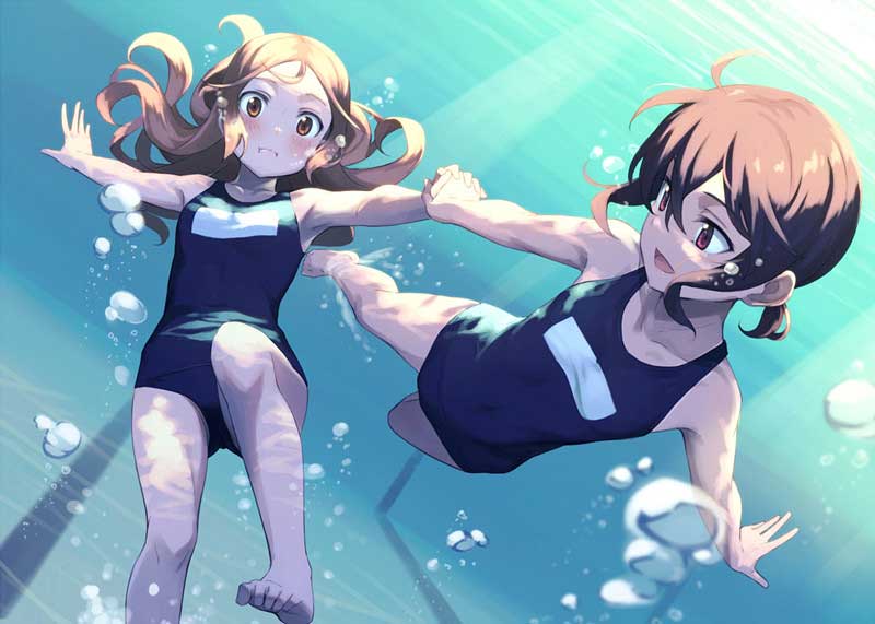 动漫泳池少女图片合集