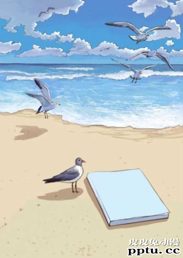 动漫插画海鸥