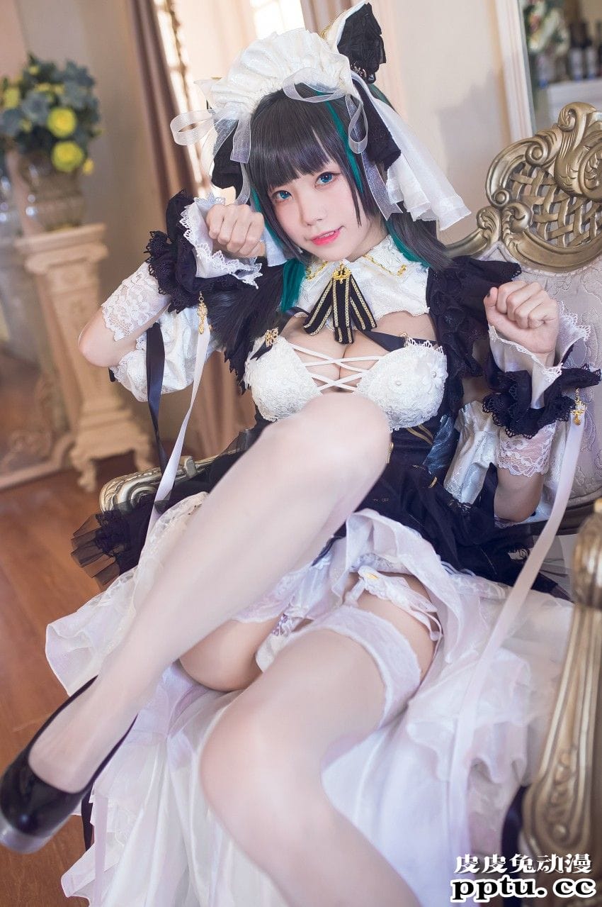 coser水淼aqua碧蓝航线柴郡美腿Cosplay诱惑美图