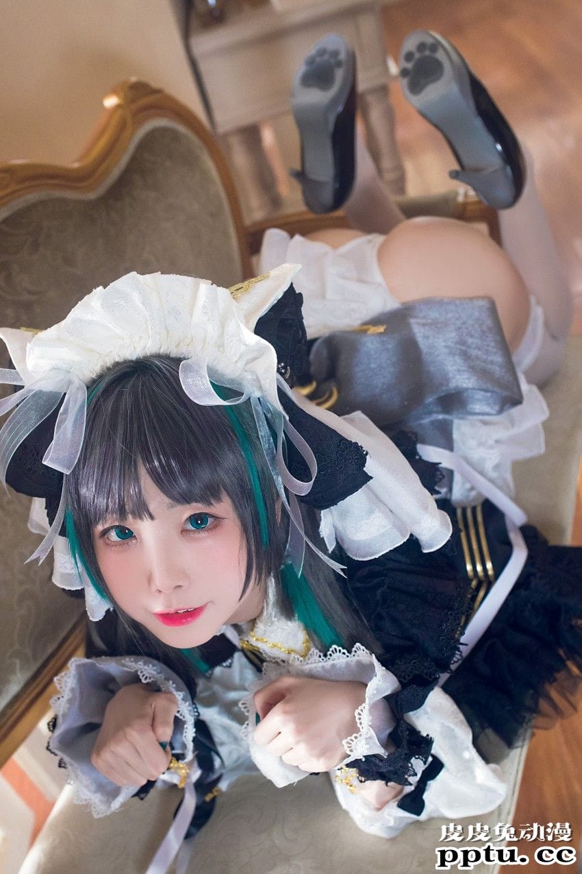coser水淼aqua碧蓝航线柴郡美腿Cosplay诱惑美图