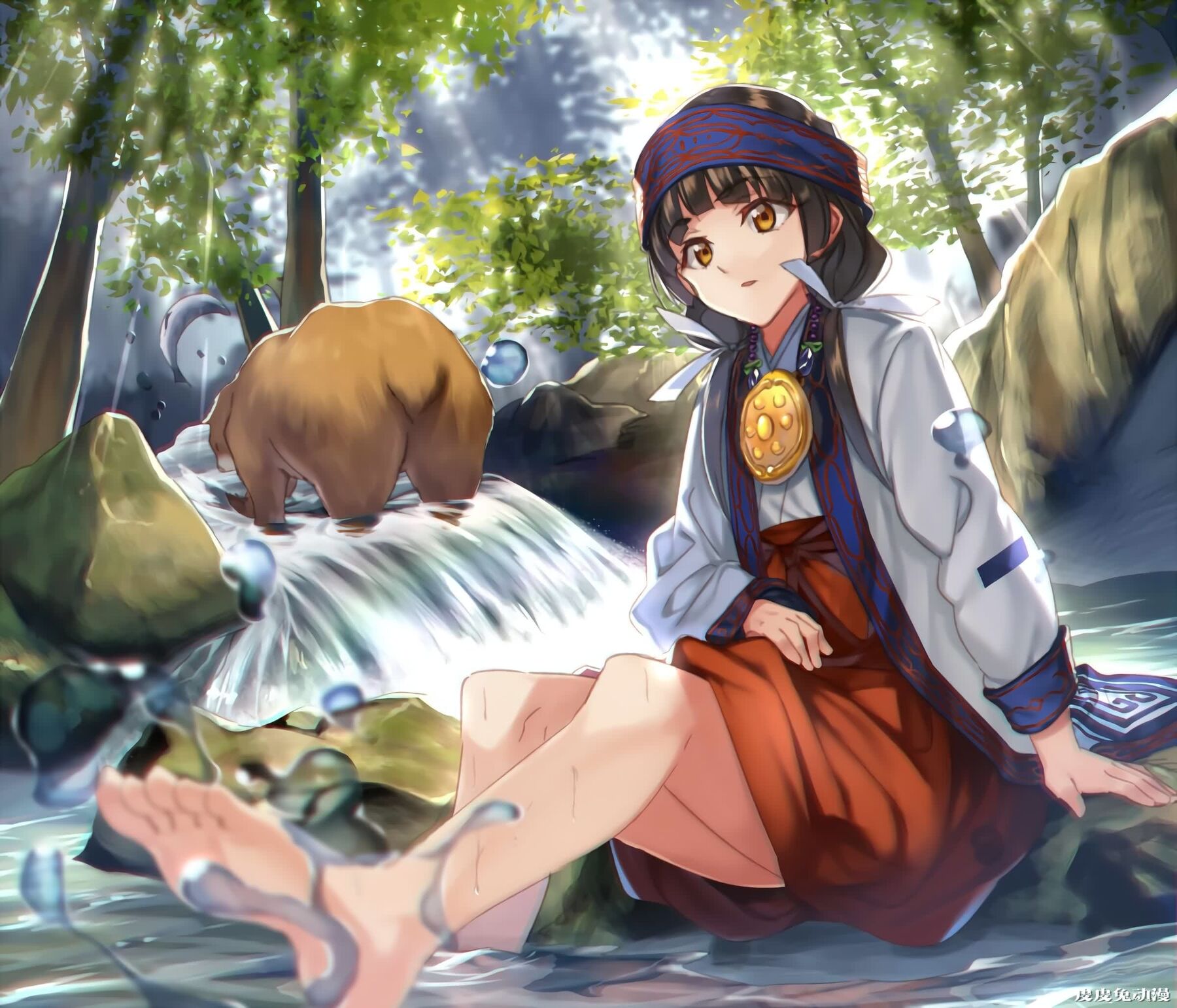 【P站精选】我想成为那头熊…当女孩遇到熊《雨宿町》高清壁纸特辑!-一起萌 我想成为那头熊…当女孩遇到熊《雨宿町》高清壁纸特辑!