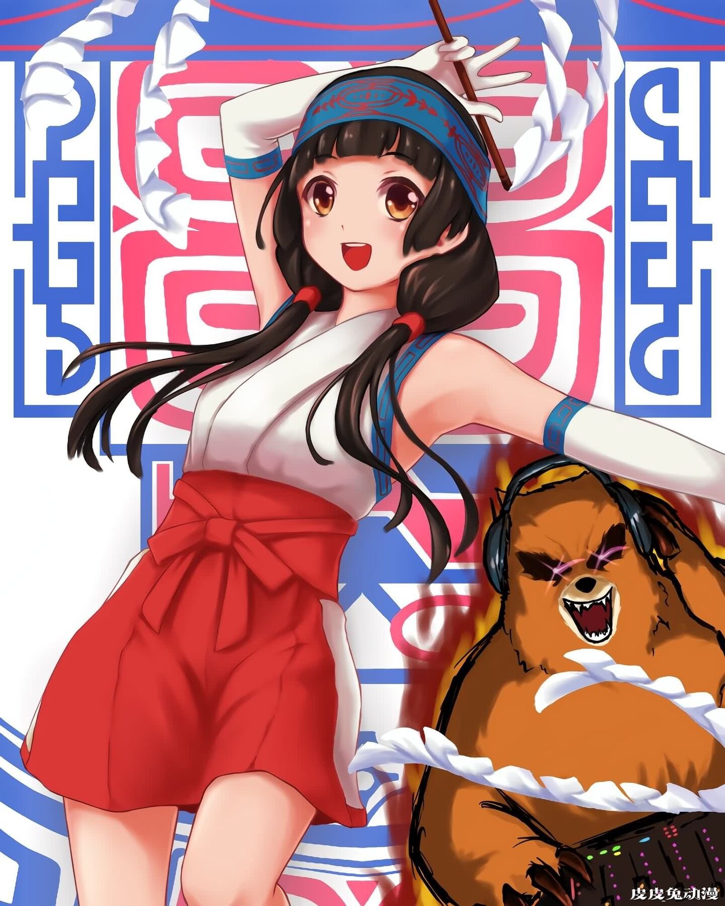 【P站精选】我想成为那头熊…当女孩遇到熊《雨宿町》高清壁纸特辑!-一起萌 我想成为那头熊…当女孩遇到熊《雨宿町》高清壁纸特辑!