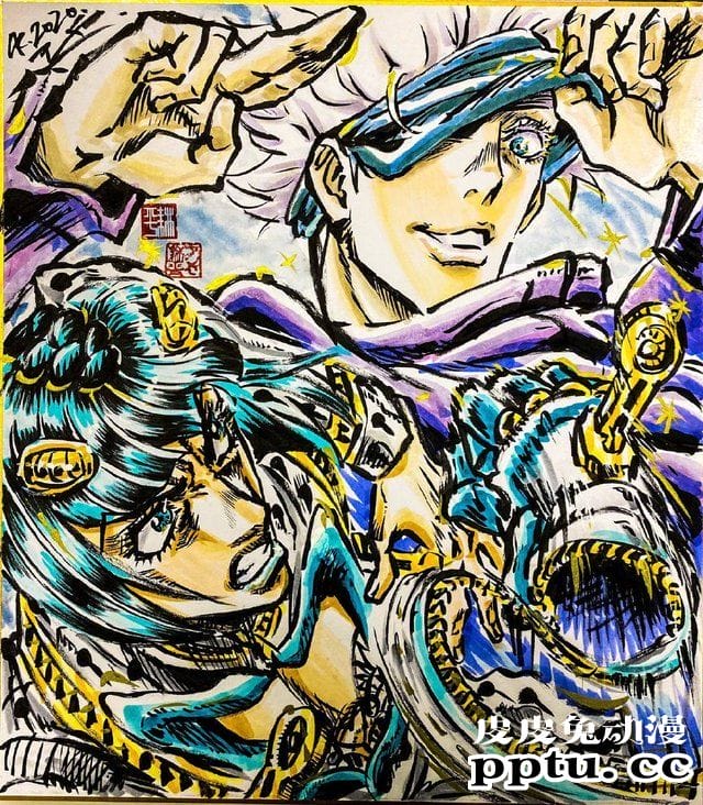 「JOJO的奇妙冒险」作画监督芦谷耕平公开五条悟X布加拉提绘图