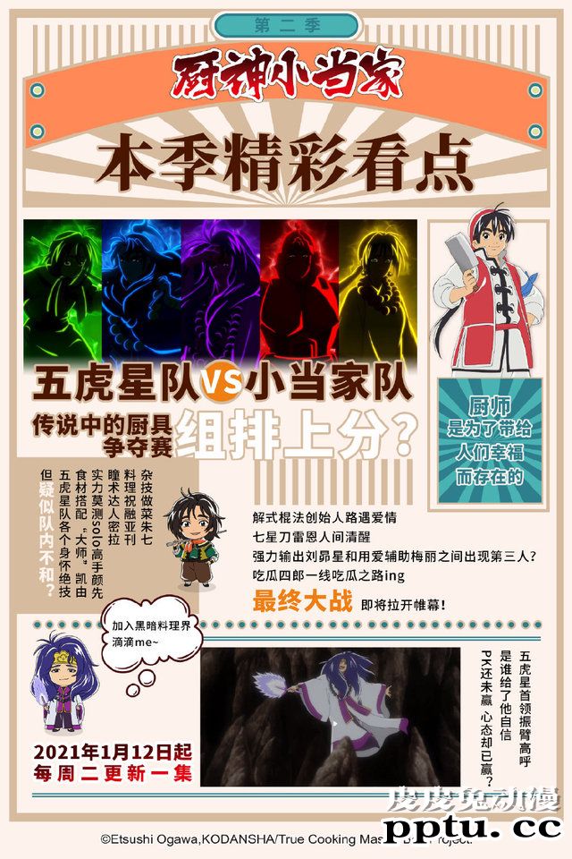 TV动画「厨神小当家」第二季精彩看点公开-皮皮兔动漫