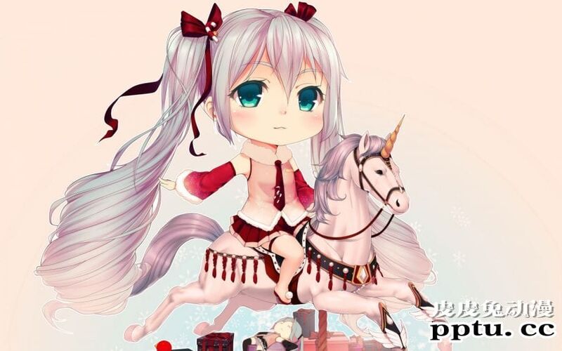 动漫美少女新年贺图