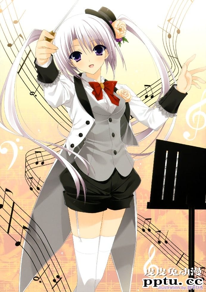 演奏乐器的动漫美少女们