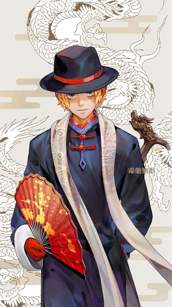 海贼王酷炫中国风同人插画