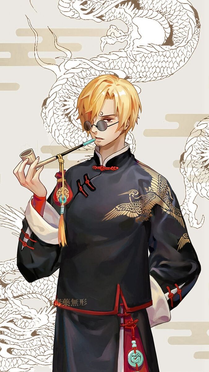 海贼王酷炫中国风同人插画