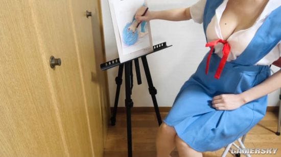 COS动漫角色性感度倍增 Youtube小姐姐的不露脸绘画教室